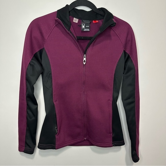 Women’s Spyder Size Small Purple Long Sleeve Zip Up Sweatshirt - Picture 1 of 7
